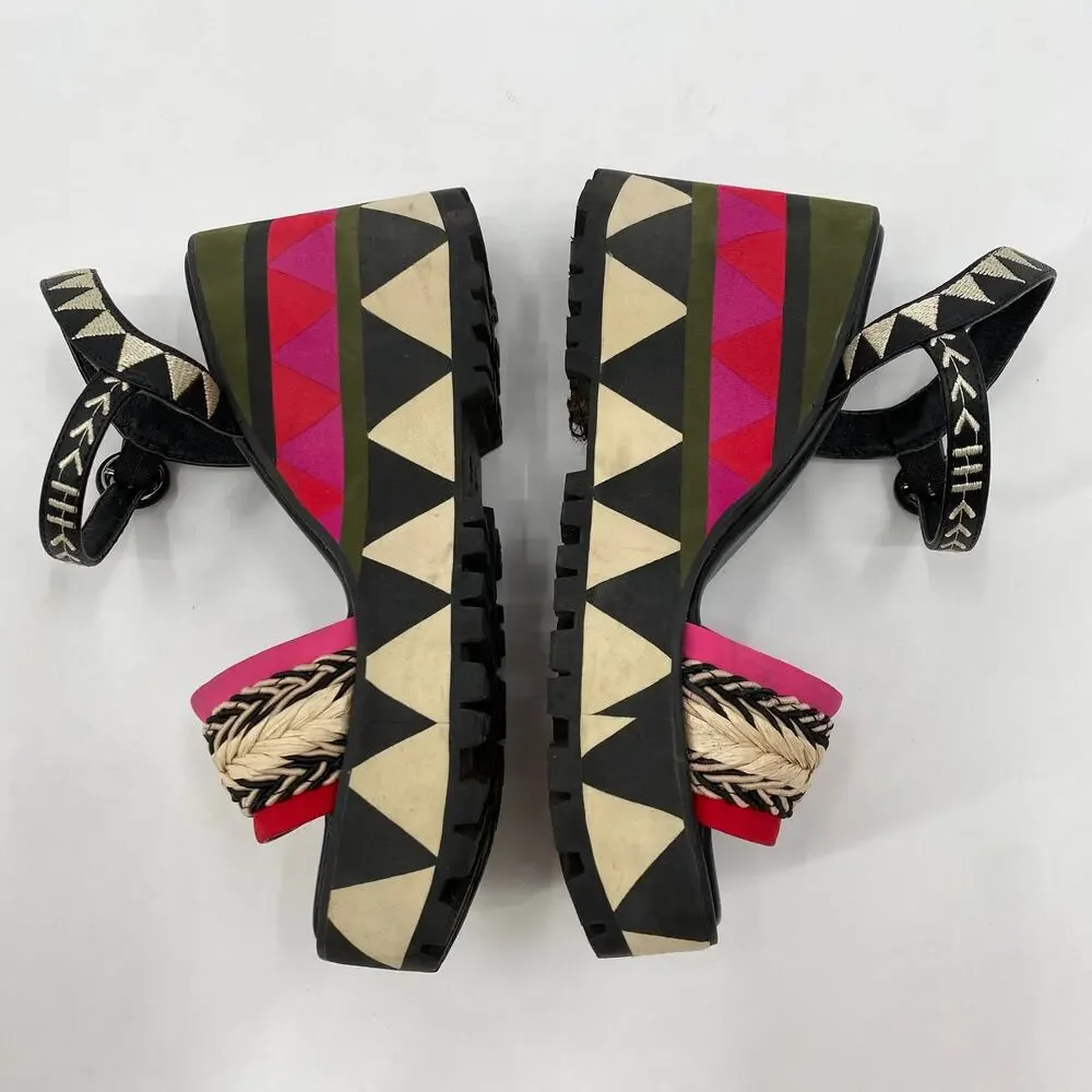 Farm Rio 7 Colorful Graphic Wedge Heels